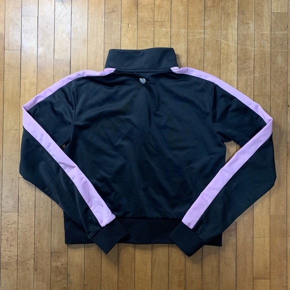 forever 21 crop xip up jacket in pink and black - Picture 3 of 9
